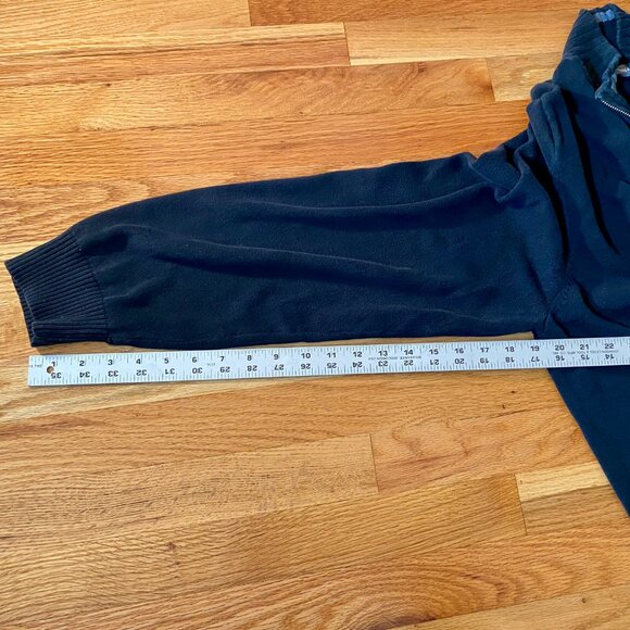 Merona Men's XL 100% Cotton Sweater Mock-neck with Zipper Black Ribbed Cozy - Picture 6 of 7